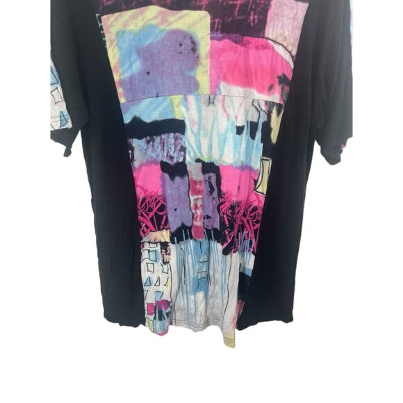 Parsley & Sage Abstract Art Print Short Sleeve Top Large Women’s Tunic Boho Y2K - Picture 7 of 9